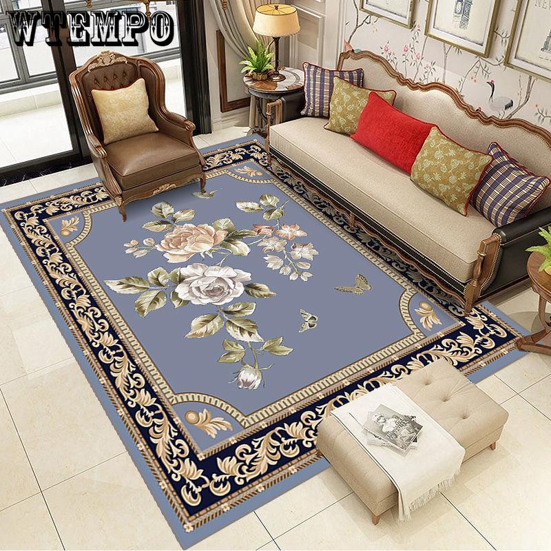 Modern Soft Persian Carpet for Living Room Non-slip European Style Carpet for Bedroom Rugs Parlor