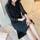 Spring and Autumn Loose Sleeveless Vest Pullover V-neck Mid-length Suspender Skirt Fashion Simple Female Suspender Skirt