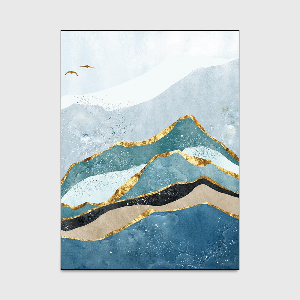 Household Carpet Fashion Modern Abstract Landscape Living Room Carpet Bedroom Kitchen Bedside Carpet Non-slip Mat Floor Mat