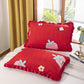 Household Crystal Velvet Thick Quilted Pillowcase Winter Warm Flannel Pillowcase Coral Fluffy Bedding