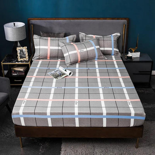 One-piece Waterproof Non-slip Mattress Cover Thick Sanded Bed Sheet Bed Cover Fully Enclosed Removable Mattress Cover