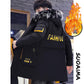 Autumn and Winter Men's Trendy Jacket Mid-length Plus Velvet Thickened Student Windbreaker