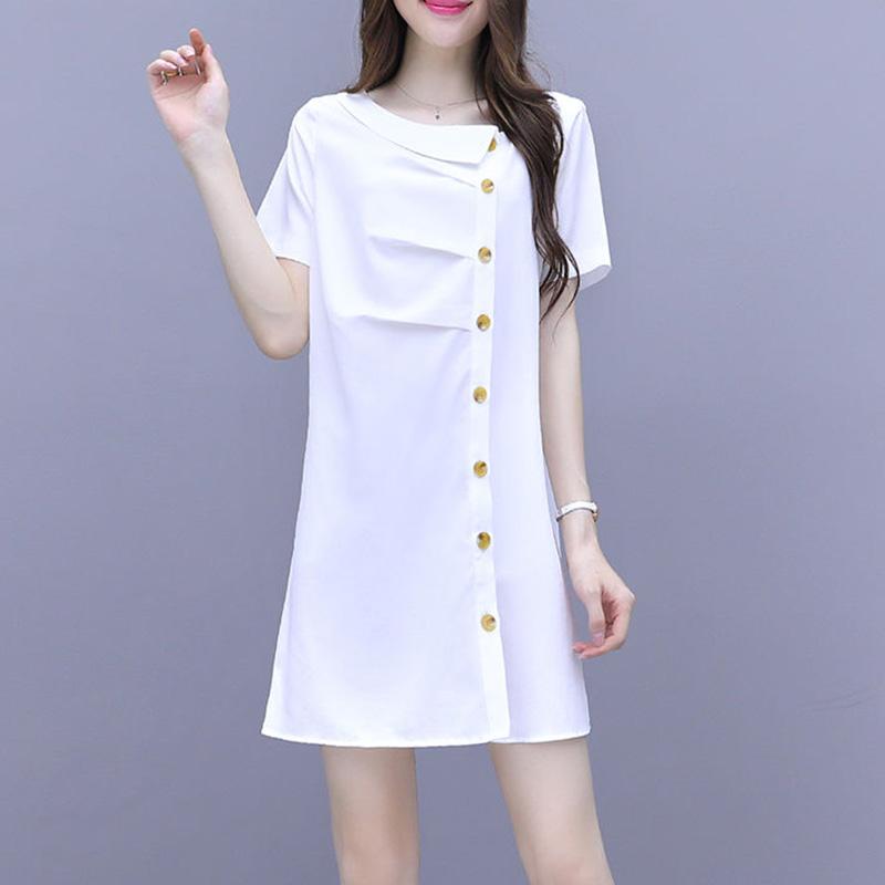 Summer Women's Suit Skirt Temperament Fairy Skirt Two-piece Dress Thin Shirt Skirt Black and White Dress Can Be Worn for Work
