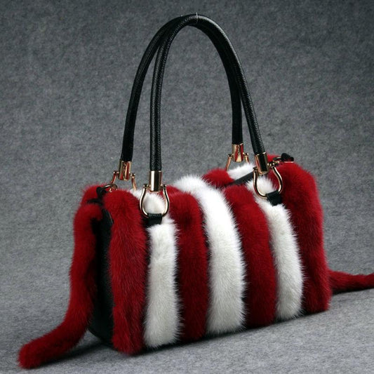 Autumn and Winter Fur Ladies Bag Mink Fur Hand Carry One Shoulder Messenger Bag