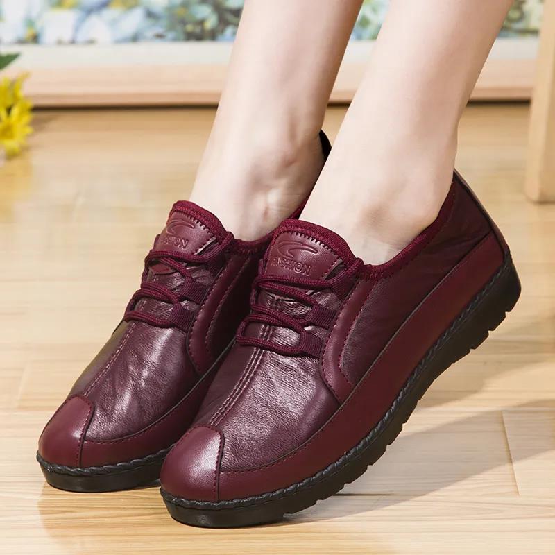 Soft-soled Comfortable Casual Non-slip Round-toe Flat-bottomed Women's Shoes Fleece Warm and Comfortable Cotton Shoes