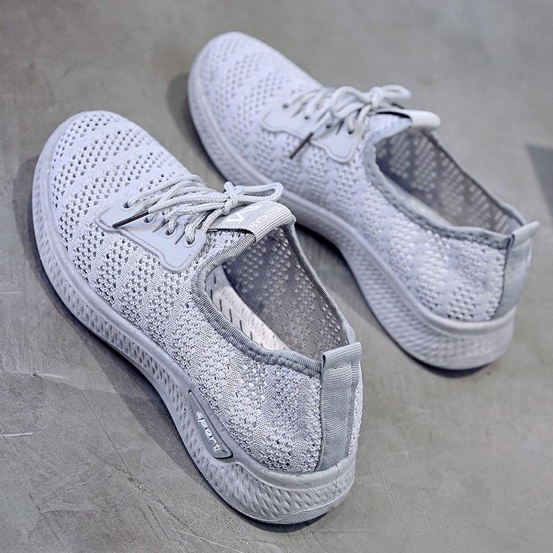 Clearance Women's Sports Shoes Korean Wild Women's Shoes Flat Casual Shoes Spring Students Mesh Shoes