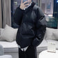 Winter Hong Kong Style Stand-up Collar Cotton-padded Jacket Men's Korean Version of Solid Color Thickened Warm Bread Clothes Loose Cotton Jacket Trend