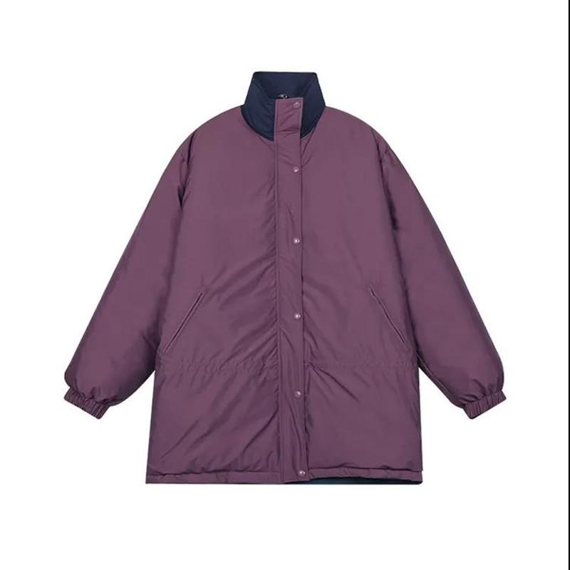 Women's Korean Style Loose Mid-length Padded Jacket To Keep Warm and Fashionable on Both Sides