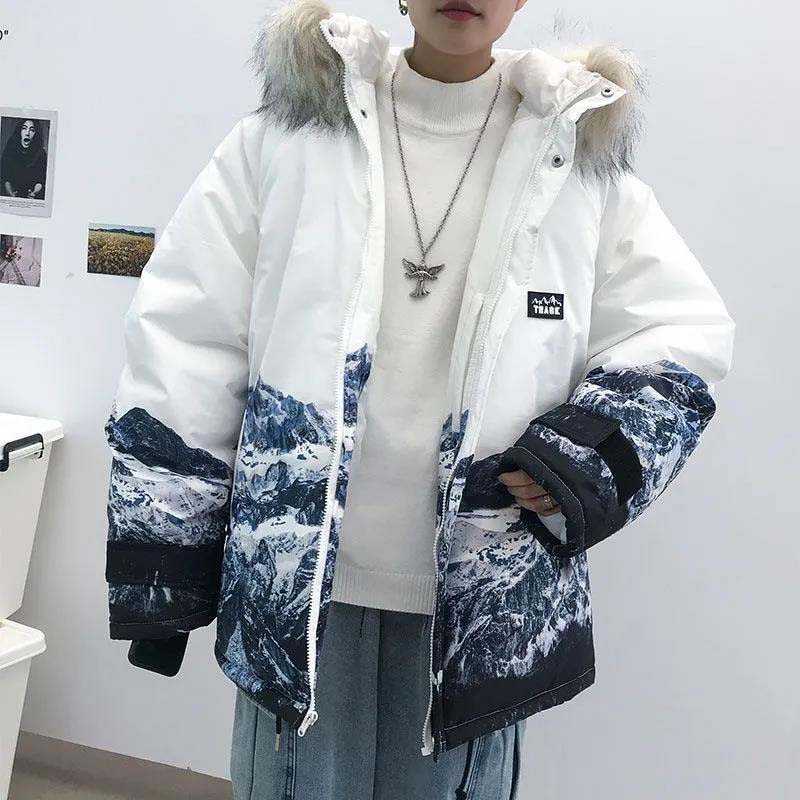 Cotton-padded Jacket Men's Padded Jacket 2021 New Student Loose Padded Jacket Winter Trend Down Padded Jacket Men
