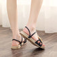 Mother Sandals Leather Soft Sole Middle-aged and Elderly Women's Shoes Non-slip Shoes Fish Mouth Shoes Granny Sandals Casual Shoes Wedges Work Shoes