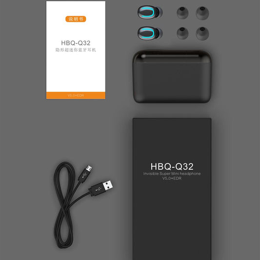 Bluetooth 5.0 Earphones TWS Wireless Headphones Earbuds for Sports Gaming with 1500mAh Charging Case
