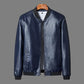 Soft Leather Short Leather Jacket Men's Thin Loose Casual Jacket Warm Leather Jacket Men's Handsome and Simple Warm Motorcycle Clothing