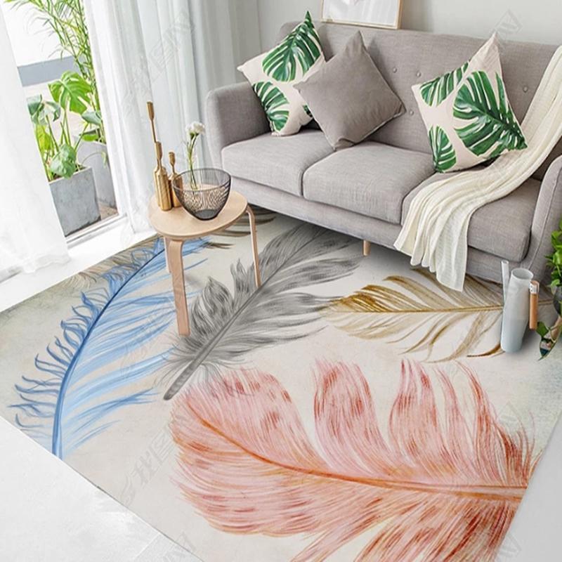 Nordic Flower Art Carpet For Living Room Bedroom Anti-slip Large Rug Floor Mat Carpets Area Rugs