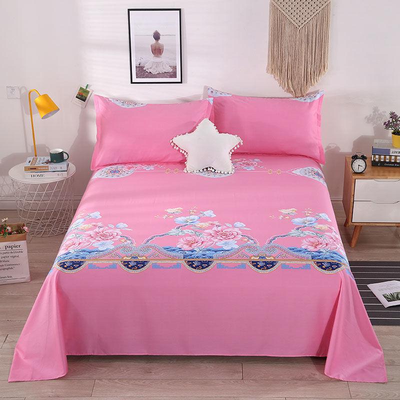 Cotton Bed Sheets Pillowcases Double Bed Three-piece Bedding Student Dormitory Sheets