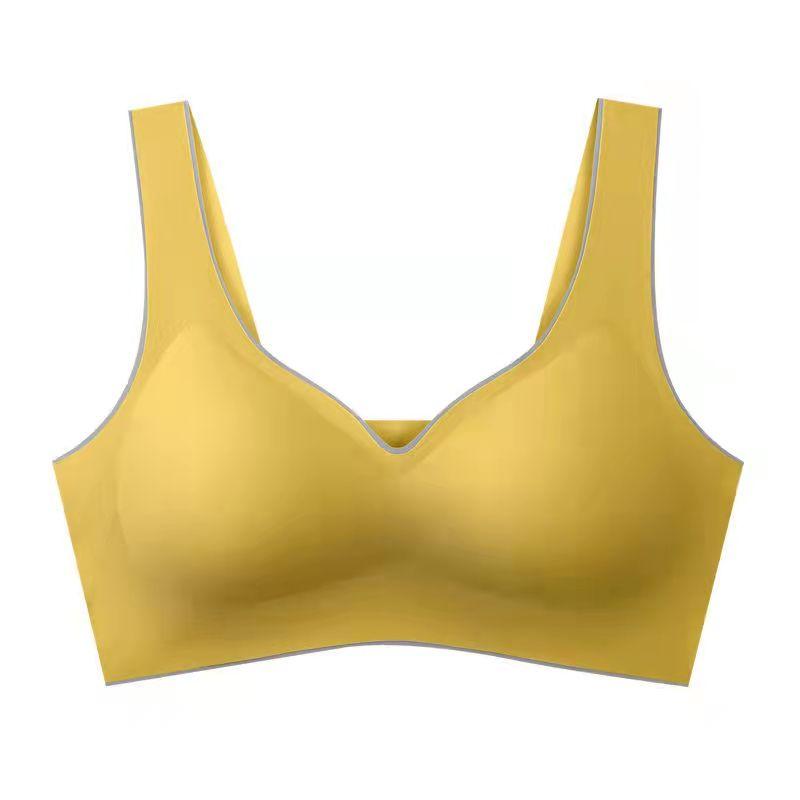 Women's Sports Underwear Ice Silk Beauty Back Bra Seamless One-piece Vest Thin Section Gathered Tube Top Crop Tops for Women Yoga Push Up Bra Top