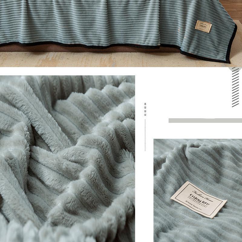Winter Coral Fleece Blanket Plus Velvet Thick Double-sided Fleece Sheets Flannel Dormitory Single Bed Blanket