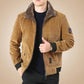 Corduroy Men's Jacket Autumn and Winter Plus Velvet Thick Casual Middle-aged Men's Jacket