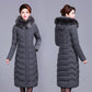 Long Over-the-knee Thick Cotton-padded Jacket Middle-aged and Elderly Winter Jacket Cotton-padded Jacket Plus Size Cotton-padded Jacket for Ladies