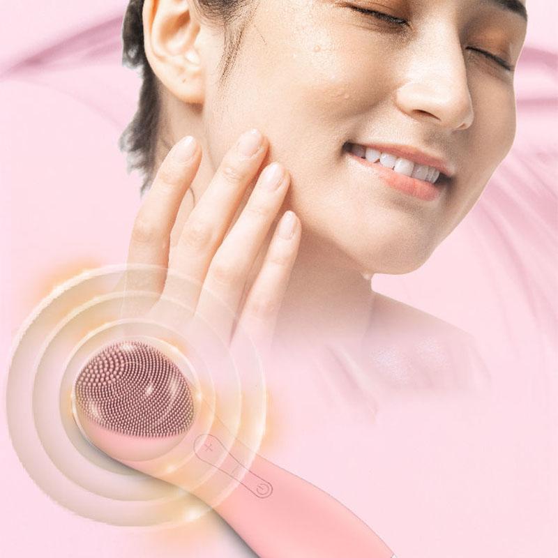 Electric Facial Cleanser Pore Cleaner Silicone Facial Cleanser Female Facial Cleansing Artifact Massage Vibrating Facial Brush Tool
