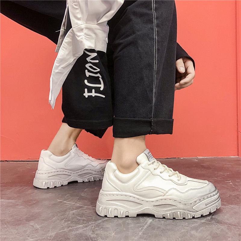 Men's Shoes Thick Bottom Old Shoes Korean Version of Muffin Bottom Shoes Male Students Increased Shoes
