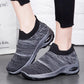Women's Mid High-heeled Sneakers Casual Breathable Mesh Sports Shoes Running Flat Shoes Slip on Thick-soled Dance Shoes