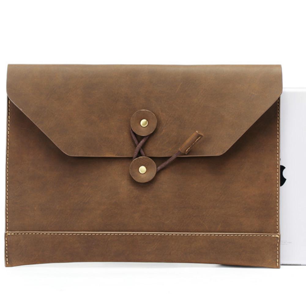 Business Paper Bag Men Versatile Leather Waterproof Stereotype IPAD Handbag Envelope Clutch Bags