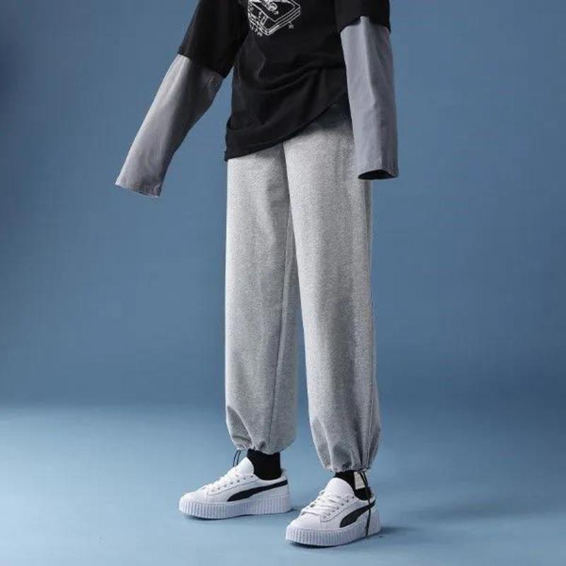 Women's Spring and Summer Lace-up Lantern Pants Korean Version of Loose and Thin All-match Casual High-waist Straight Wide-leg Pants