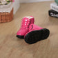 Children's Martin Boots Baby Winter Autumn Thick Plush Boots British Style Children Solid Color Casual Short Snow Boots