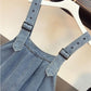 Denim Suspenders Shorts Women's Summer Design Sense Small One-piece Pants High Waist Loose Wide-leg Pants