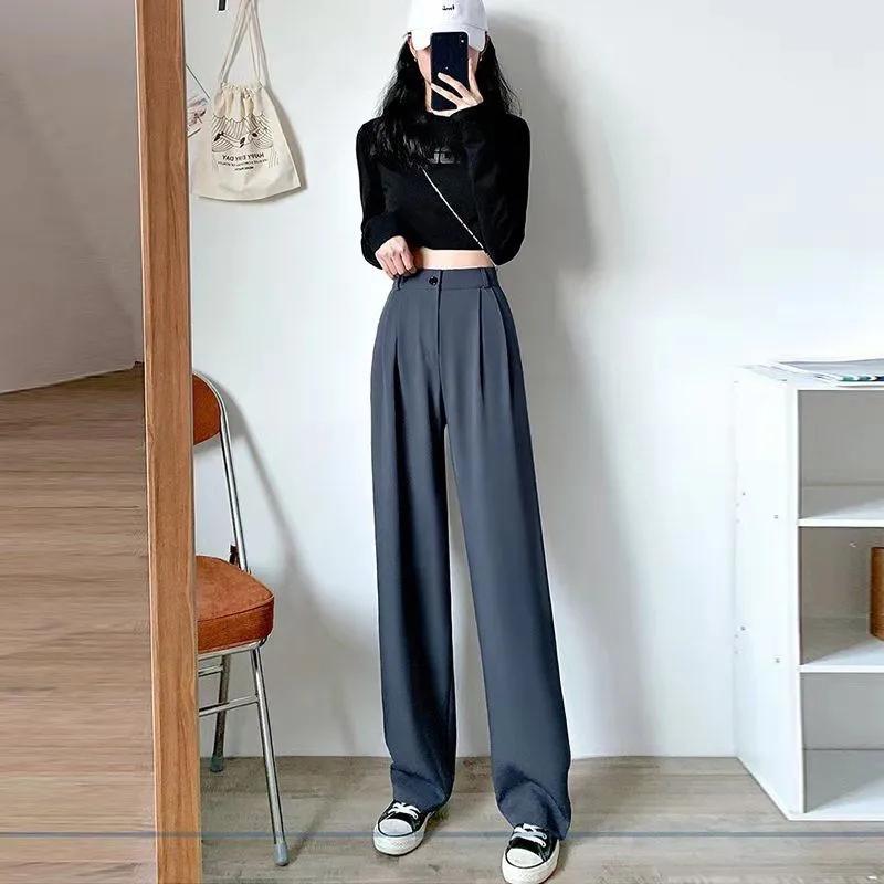 Flared Pants Women Plus Size Loose Trousers Spring Autumn Casual Baggy Pants Women Bottoms