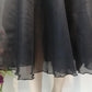 65cm Women Vintage Elegant Floral Dress High Waist A-line Chiffon Skirt Mid-length Ruffled Chiffon Skirt