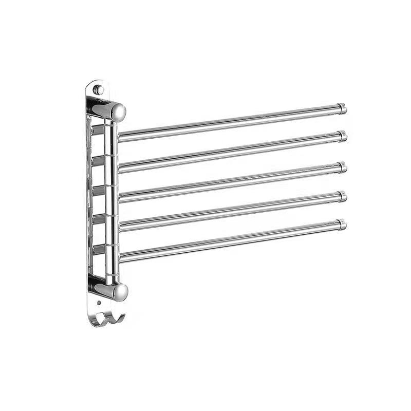 304 Stainless Steel Rotating Towel Bar Toilet Single Towel Rack Bathroom Toilet Bathroom Wall Hanging Porte Serviettes