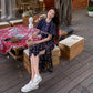 Split Women Plaid Skirt Female High Waist A-line Mid-length Half Skirt Thin Daily Student School