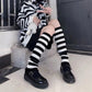 LOLITA Soft Sister Striped Piles Stockings Set Female Autumn and Winter Students Knit Thick Middle Tank Socks Japanese JK Leggings Set