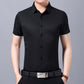 Summer New Mercerized Men's Short-sleeved Shirt Slim Snap Button Shirt Youth Men's Clothing