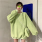 Winter Thickened Faux Lamb Wool Coat Loose Large Size Pullover Sweater