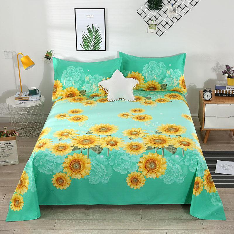 Cotton Bed Sheets Pillowcases Double Bed Three-piece Bedding Student Dormitory Sheets