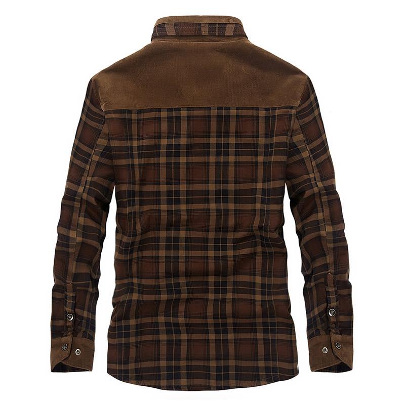 Winter Men's Jacket Corduroy Casual Jacket Plus Velvet Warm Cotton Coat