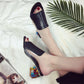 Crystal Women's Shoes Fish Mouth Mid-heel Waterproof Platform Rhinestone Large Size Sandals Women Thick Heel Sandals Slippers Women