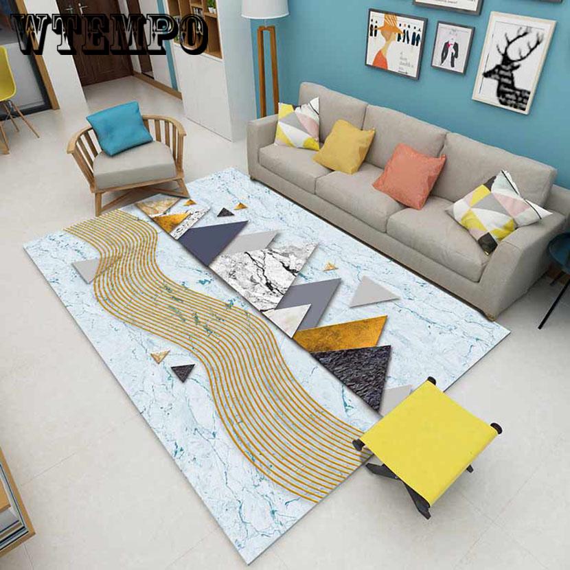 Nordic Geometric Carpet For Living Room Doormat  Non-slip Water Absorption Area Rug
