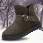 Winter Short Boots Women's Plus Velvet Thickened Flat Chelsea Snow Boots Warm Outer Wear Cloth Cotton Shoes