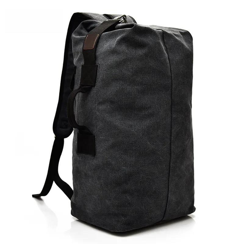Canvas Travel Backpack Men and Women Backpack Sports Fitness Mountaineering Portable Suitcase Large Capacity Business Travel Luggage Bag
