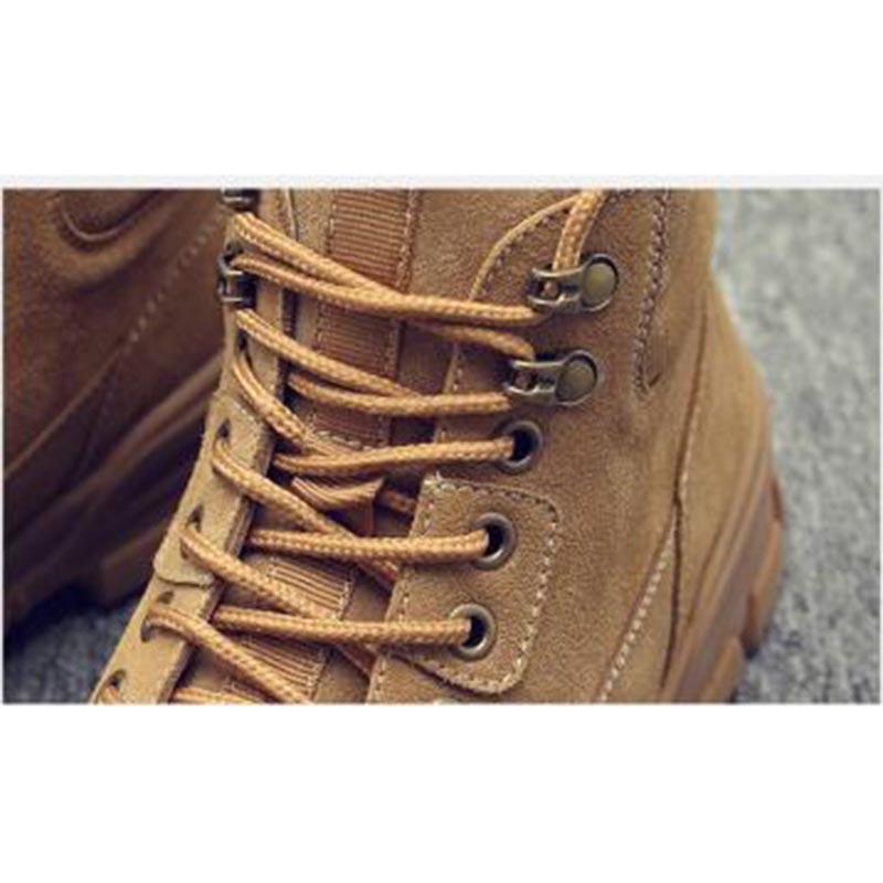 Autumn Martin Boots Men Lace-up Tooling Boots Outdoor Comfortable Desert Boots Socks Men's Shoes