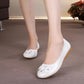 First Layer Cowhide Women Shoes Flat Mother Shoes Large Size Single Shoes Women Leather Peas Shoes Women Soft Soles