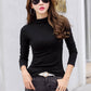 Autumn and winter new long-sleeved T-shirt women's shirt Slim slimming inside the high-necked shirt