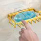 Soap Box Drain Shelf Bathroom Shelf Toilet Creative Free Punch Rack Household Wall-mounted Household Rack Organizer Strong Suction Soap Dish
