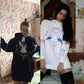 Harajuku Pentagram Lace Embossed Women's Polar Hoodies Punk Gothic Cute Bunny Oversize Hooded Velvet Sweatshirt Jersey Streetwear