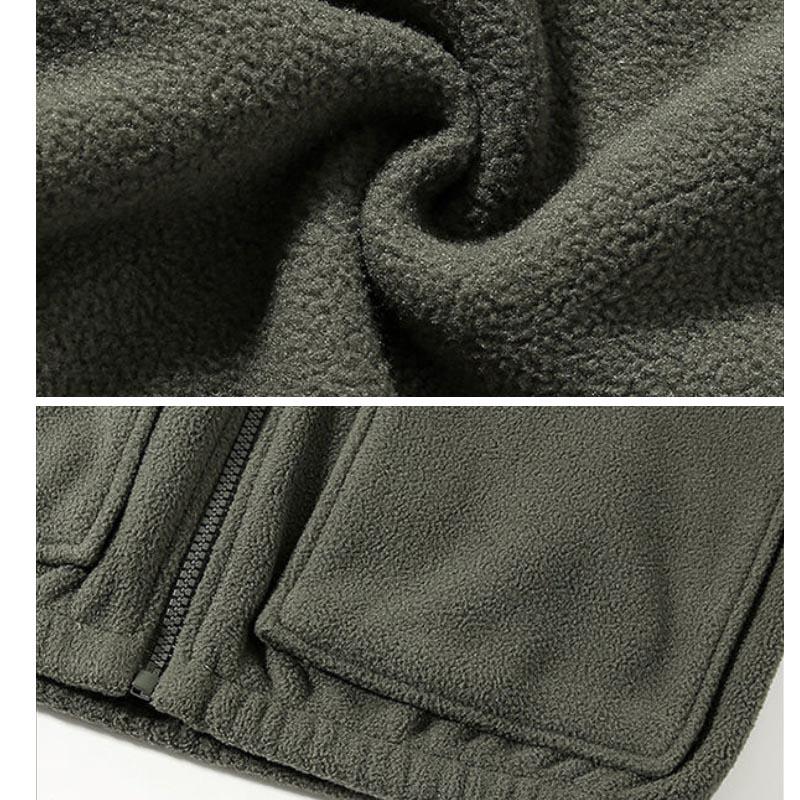 Fall/Winter Fleece Jacket Men's Polar Fleece Cardigan Double-sided Fleece Jacket Oversized Warm Jacket