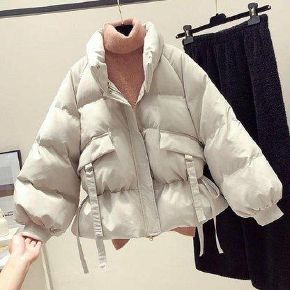 Winter Women's Short Down Down Padded Jacket Winter Thick Coat To Keep Warm Waist Waist Coat Women In Winter