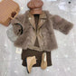 Girls Winter Faux Fur Coat Korean Style Warm and Windproof Jacket